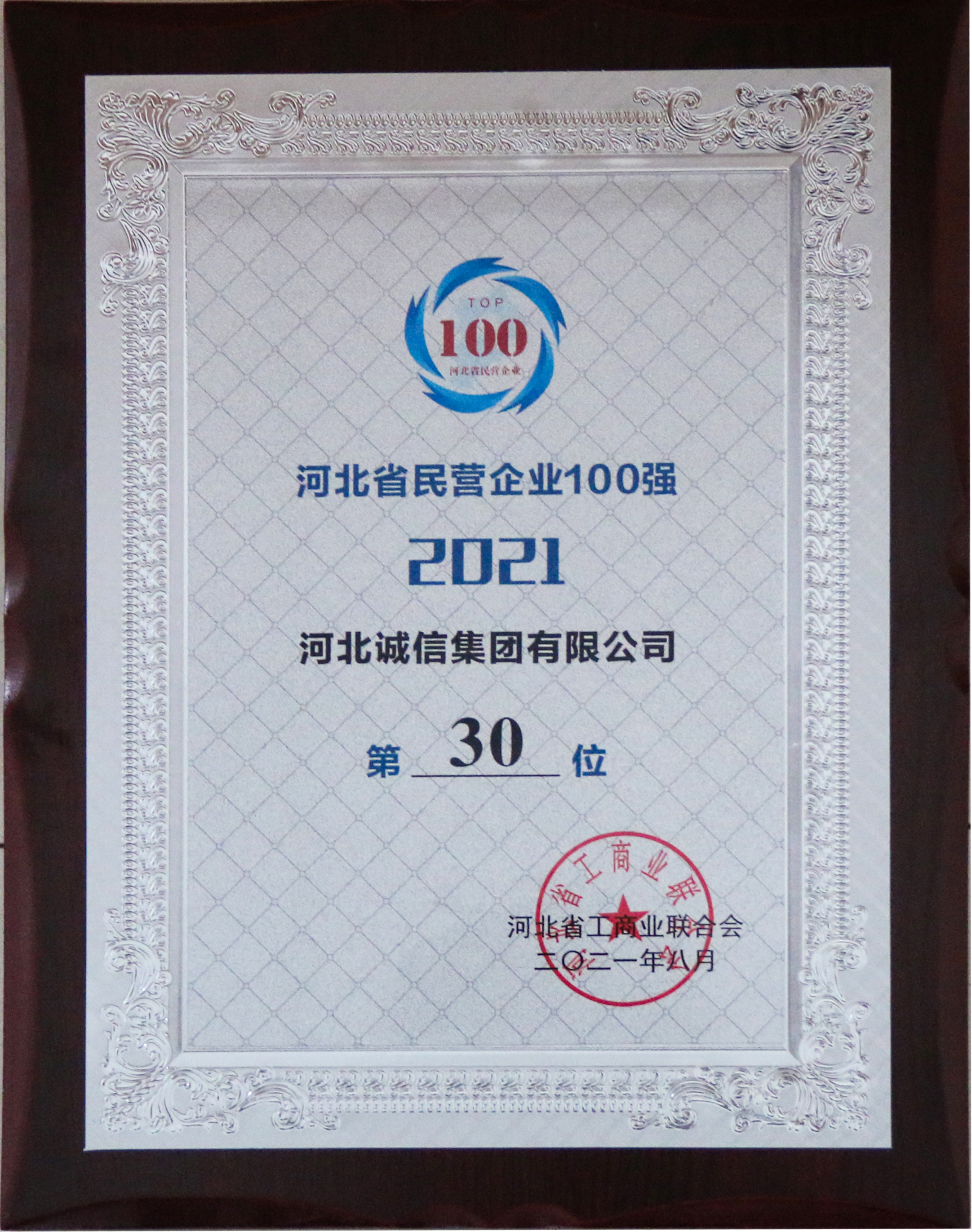 2021河北省民營企業(yè)100百強(qiáng)